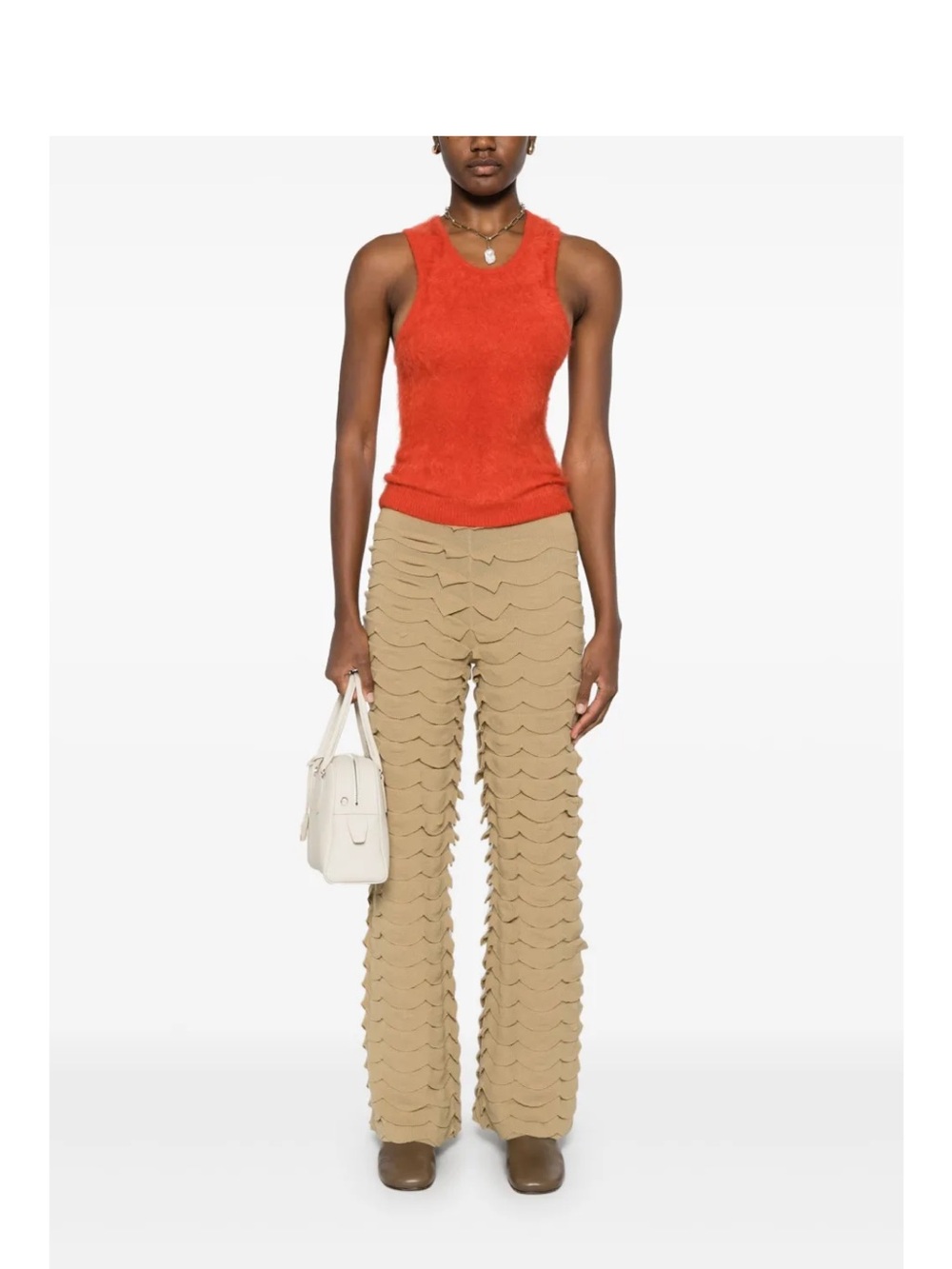 Nanushka Hedvig Camel Textured Pants